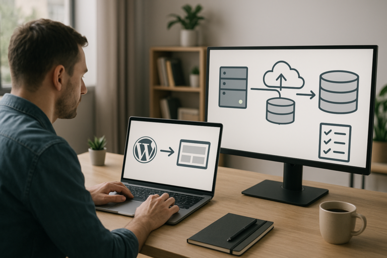 Website owner transferring a WordPress site to a new hosting server